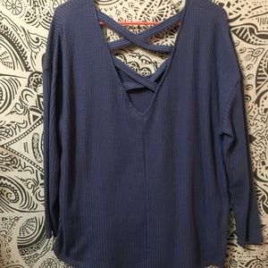 Charlotte Russe plus size sweater with cross back